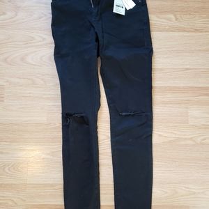 Topshop super soft ankle grazer ripped knee jeans